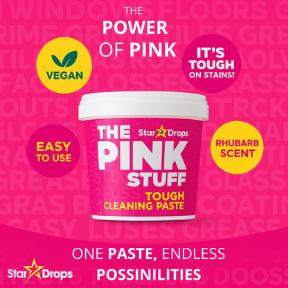 The Pink Stuff Pack 3 Unidades Ahorro – Pasta 850g + Spray Multiusos 750ml + Crema Limpiadora 500ml – Stardrops Pasta Pink Stuff Miracle Cleaning