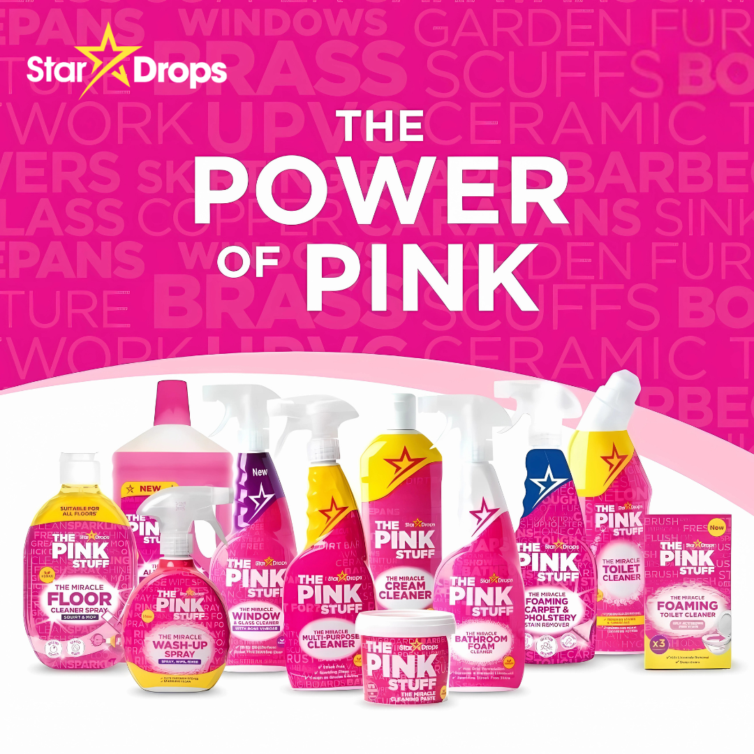 The Pink Stuff Pack 3 Unidades Ahorro – Pasta 850g + Spray Multiusos 750ml + Crema Limpiadora 500ml – Stardrops Pasta Pink Stuff Miracle Cleaning